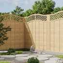 Breeins 6x6ft Lattice Top Wooden Garden Fence Panel