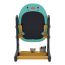 Livingandhome Double-Sided Adjustable Drawing Magnetic Easel with Board Games