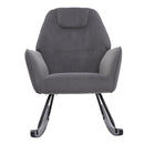 Livingandhome Modern Velvet Rocking Chair