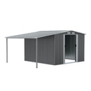 Breeins Outdoor Metal Storage Shed with Lean-to