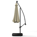 Garden Sanctuary Outdoor 32 LED Lighted Patio Umbrella With Crank Lift System