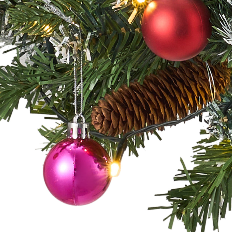 Lifeideas Artificial Christmas Tree with Decorations and LED Lights