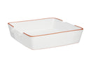 Calisto Terracotta White Glazed Oven to Table Dish