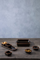 Calisto Terracotta Black Glazed Oven to Table Dish