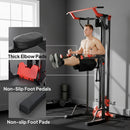 SPORTNOW Power Tower With Lat Pull Down Machine, Pull Up Bar, Dip Station