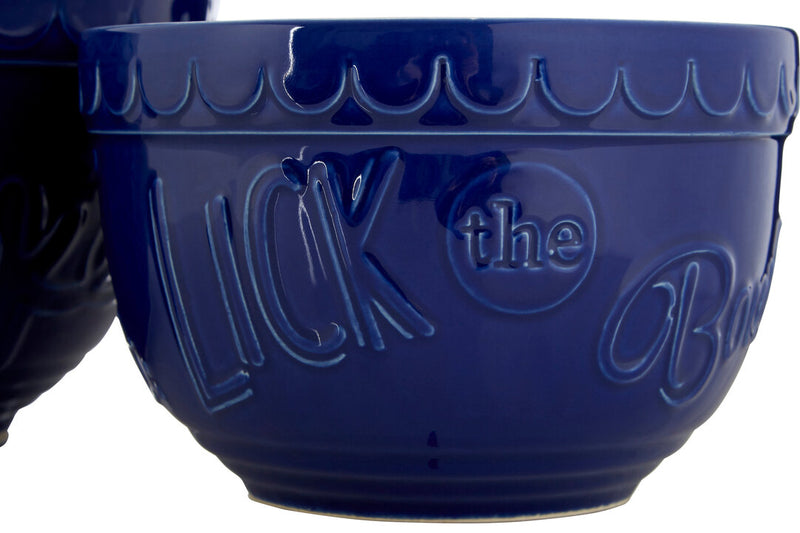 Gigi Set Of Two Blue And White Mixing Bowls