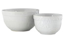 Gigi White Set Of Two Mixing Bowls