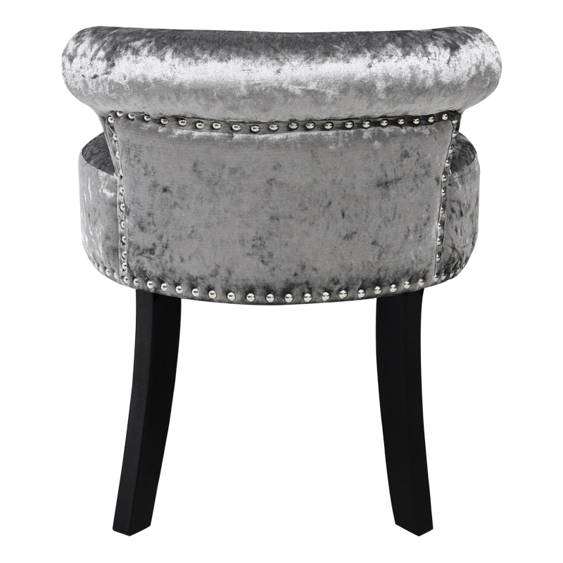 Livingandhome Ice Velvet Upholstered Dressing Stool
