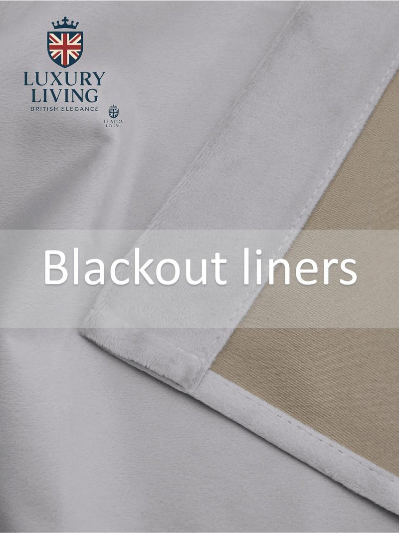 Triple Woven Blackout Velvet Ring Top Curtains with Cascading Diamante Studs Silver