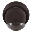 Elmira 12 Piece  Brown Stoneware Dinner Set