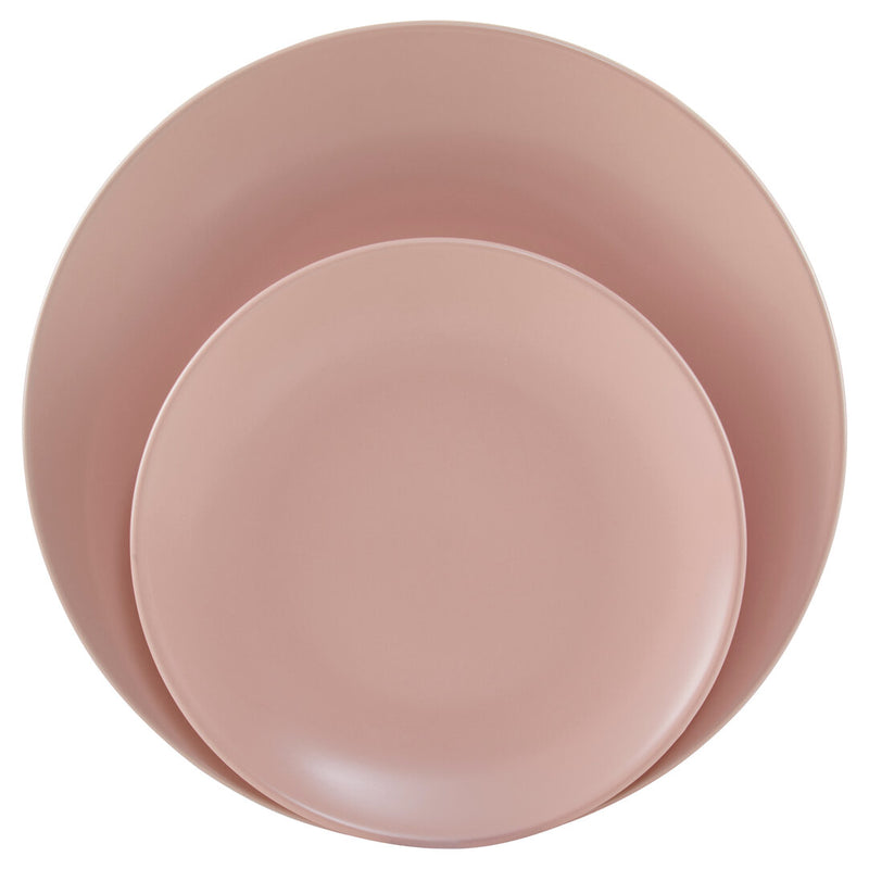 Elmira 12 Piece Pink Dinner Set