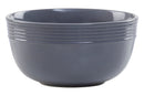 Elmira 16 Piece Dark Grey Stoneware Dinner Set With Grooves