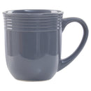 Elmira 16 Piece Dark Grey Stoneware Dinner Set With Grooves