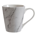 Avie 16 Piece White And Grey Marble Effect Dinner Set
