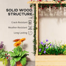 Outsunny Raised Bed for Garden with Trellis, Natural