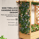 Outsunny Raised Bed for Garden with Trellis, Natural