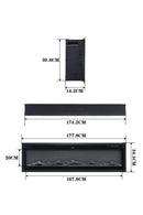 Electric Fireplace with Remote 12 Flame Colours 1800W