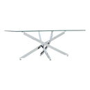 Livingandhome Modern and Futuristic Clear Glass Top Coffee End Table