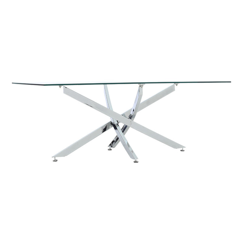 Livingandhome Modern and Futuristic Clear Glass Top Coffee End Table