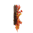 Halloween Maple Pumpkin Harvest Wreath with Lights