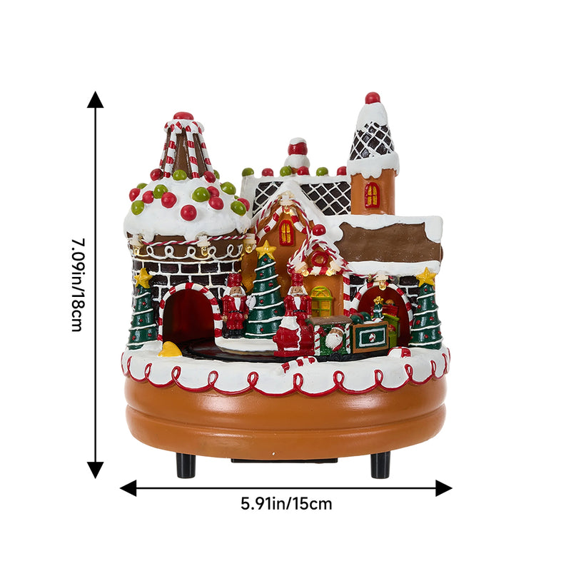 Lifeideas Christmas Castle Music Box Ornament