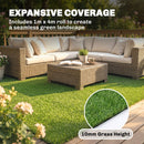 Outsunny 2pcs Artificial Grass Turf With Self-draining 1m X 4m Green