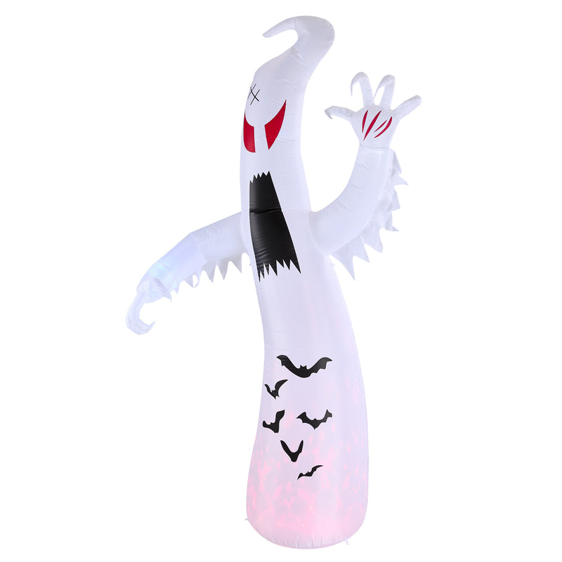 Lifeideas 8ft Halloween Inflatable Spooky Ghost Decoration with Built-in LED Lights