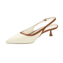 Slingback Pointed Closed Toe Heels Pumps Sandals