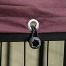 PawHut Dog Kennel with Rotating Bowl Holders, Cover, Outdoor Dog Run