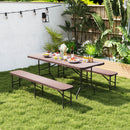 Folding Rattan Bench