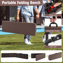 Folding Rattan Bench