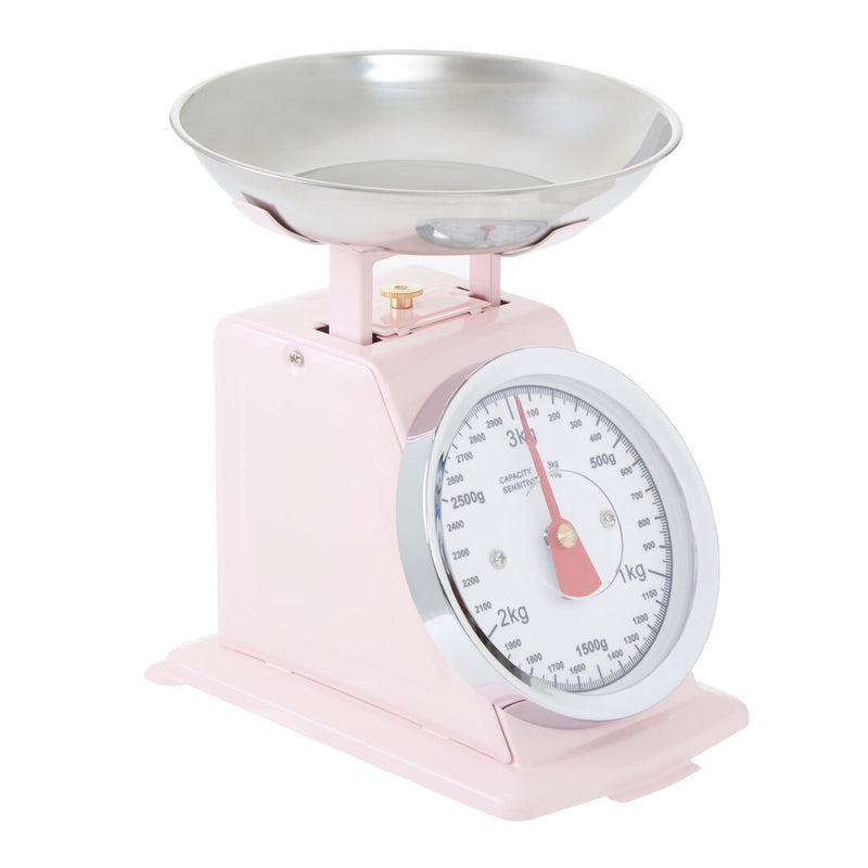 Olivier 3kg Pastel Pink Retro Kitchen Scale
