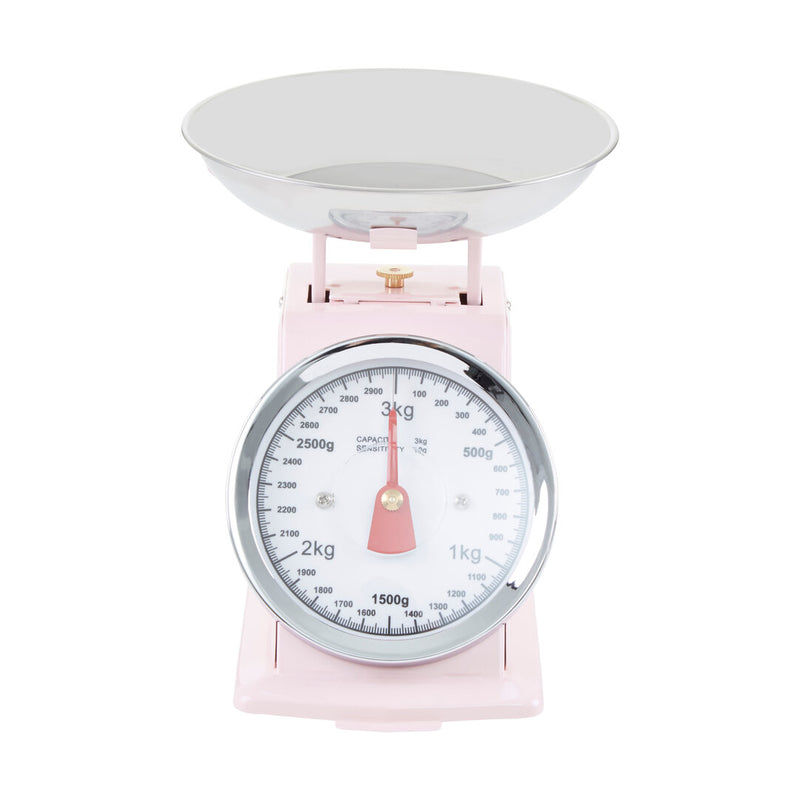 Olivier 3kg Pastel Pink Retro Kitchen Scale