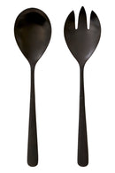 Modern Retro Matt Black 2 Piece Salad Servers