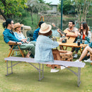 182 cm Portable Folding Plastic Bench Seat with Carry Handle