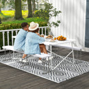 182 cm Portable Folding Plastic Bench Seat with Carry Handle
