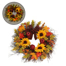 Autumn Sunflower LED Wreath