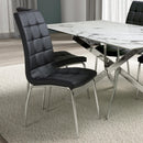 Dalton Black Leather-Effect Set Of 2 Dining Chairs