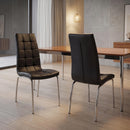 Dalton Black Leather-Effect Set Of 2 Dining Chairs