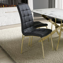 Dalton Black Leather-Effect Set Of 2 Dining Chairs