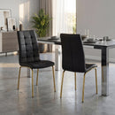 Dalton Black Leather-Effect Set Of 2 Dining Chairs
