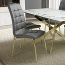 Dalton Grey Leather-Effect Set Of 2 Dining Chairs