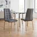 Dalton Grey Leather-Effect Set Of 2 Dining Chairs