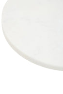 Monzaro Round White Marble And Acacia Wood Cake Stand
