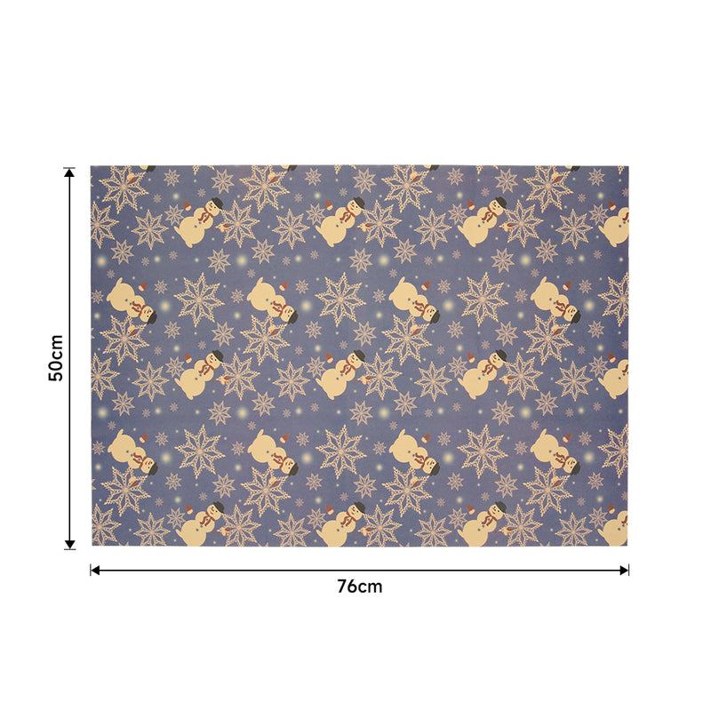 Lifeideas 10pcs Christmas Rustic Kraft Wrapping Paper Sheets