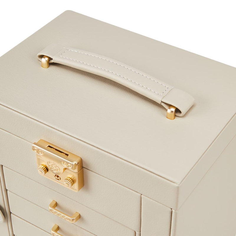 Sheonly Faux Leather Jewellery Storage Box with Mirror