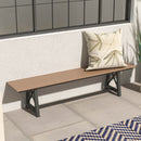 Long Patio Bench With Weatherproof HDPE Seat