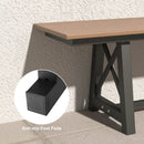 Long Patio Bench With Weatherproof HDPE Seat