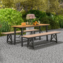 Long Patio Bench With Weatherproof HDPE Seat
