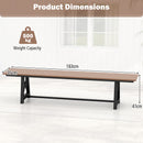 Long Patio Bench With Weatherproof HDPE Seat